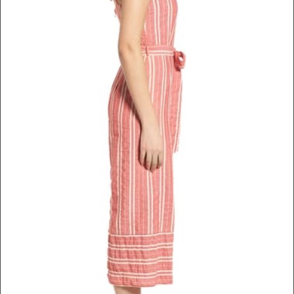 Anthropologie Robin Cropped Wide-Leg Red Jumpsuit - Picture 8 of 14